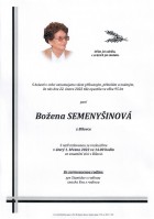 březen2022_Parte Semenyšinová Božena_Bílovec