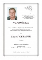 Vzpomínka Gebauer Rudolf