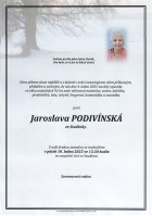 leden25_Parte Podivínská Jaroslava_Studénka