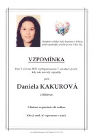 Vzpomínka Kakurová Daniela