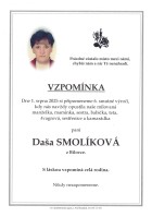Vzpomínka Smolíková Daša