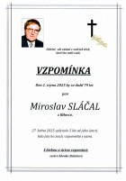 Vzpomínka Sláčal Miroslav