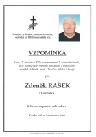 Vzpomínka Rašek Zdeněk
