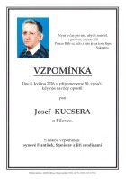 Vzpomínka Kucsera Josef