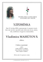 Vzpomínka Mahútová Vladimíra