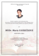 červenec26_Parte Vavrečková Marie, MUDr._Bílovec